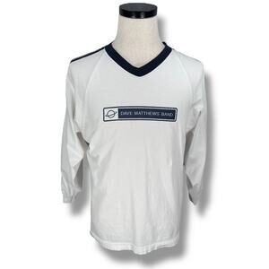 Vintage Dave Matthews Band T-Shirt Men’s Medium White Long Sleeve USA Band Tee